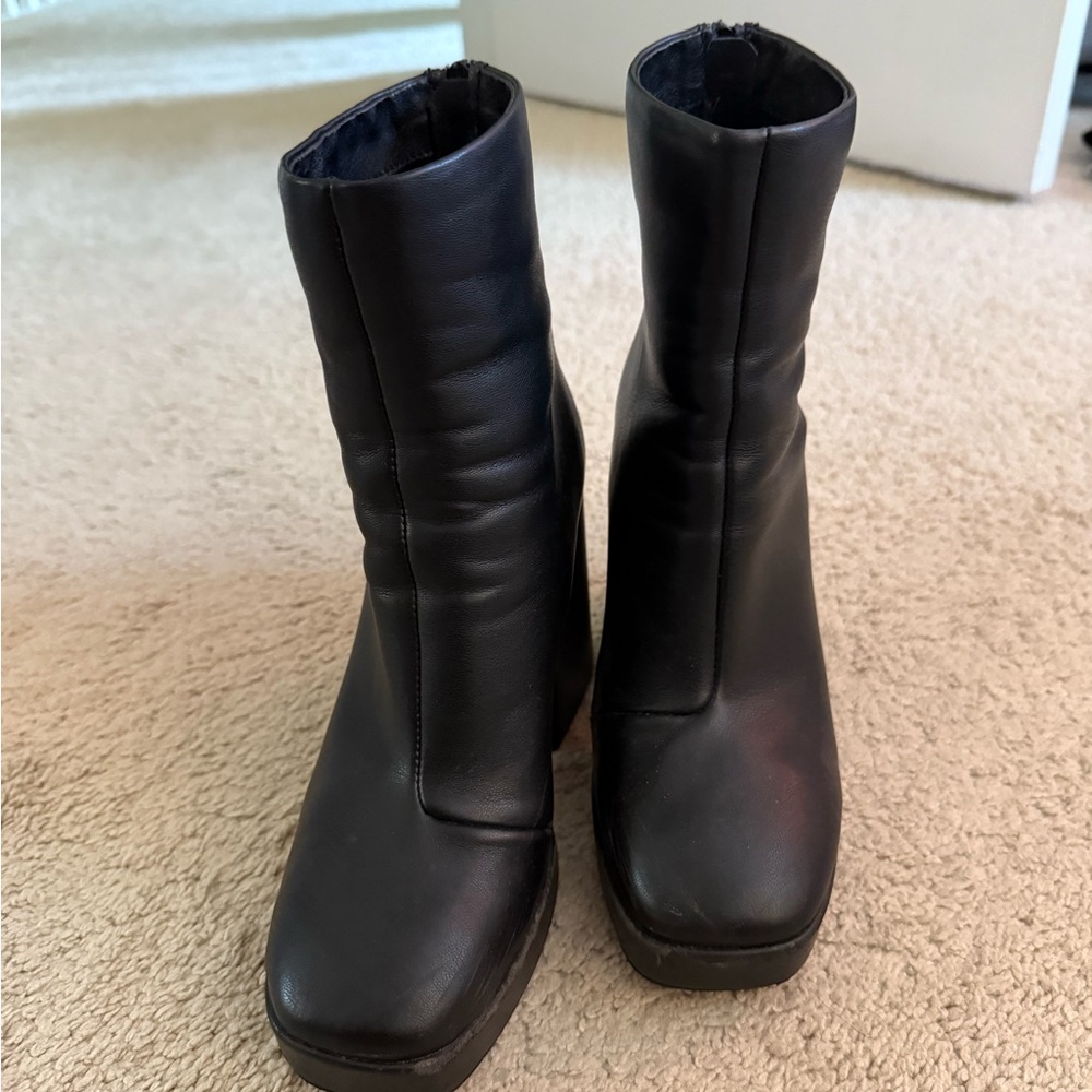 Steve Madden Black Ankle Booties